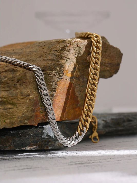 316l stainless steel minimalist link chain necklace - product image