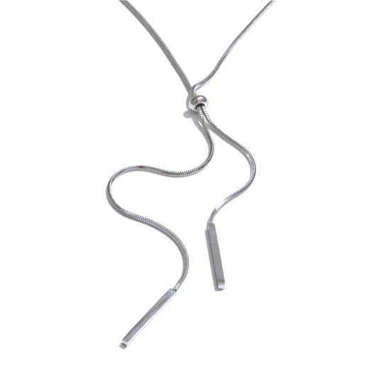 Adjustable smooth minimalist collar necklace - product image