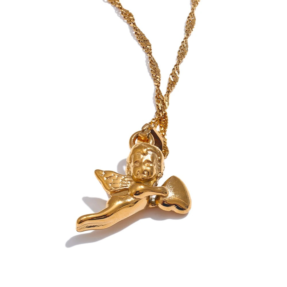 Angel heart pendant necklace - product image