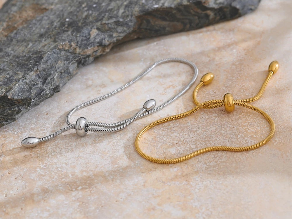 Basic chain pull-out adjustable bracelet - product image