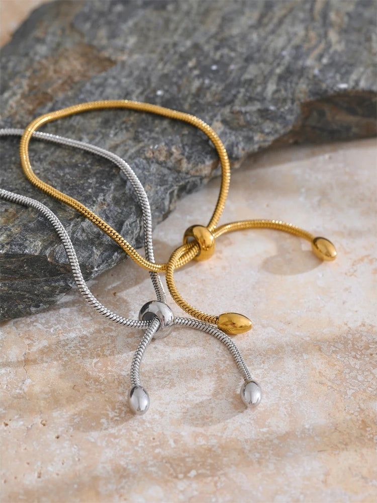 Basic chain pull-out adjustable bracelet - product image