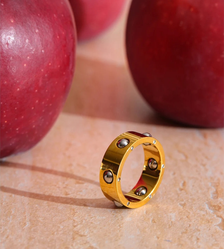 Beaded scrollable adjustable fashion finger ring - product image