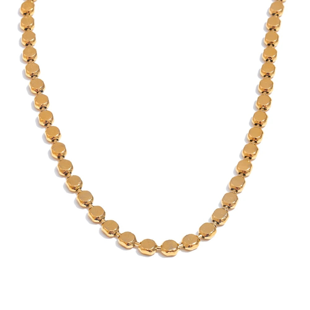 Bright square chain collar necklace women - product image