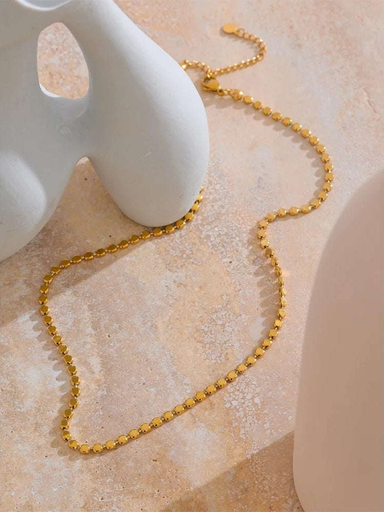 Bright square chain collar necklace women - product image
