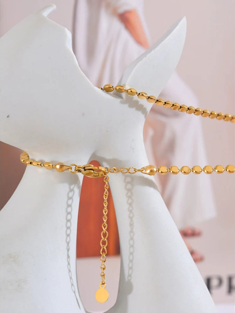 Bright square chain collar necklace women - product image