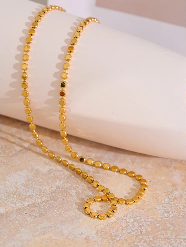 Bright square chain collar necklace women - product image