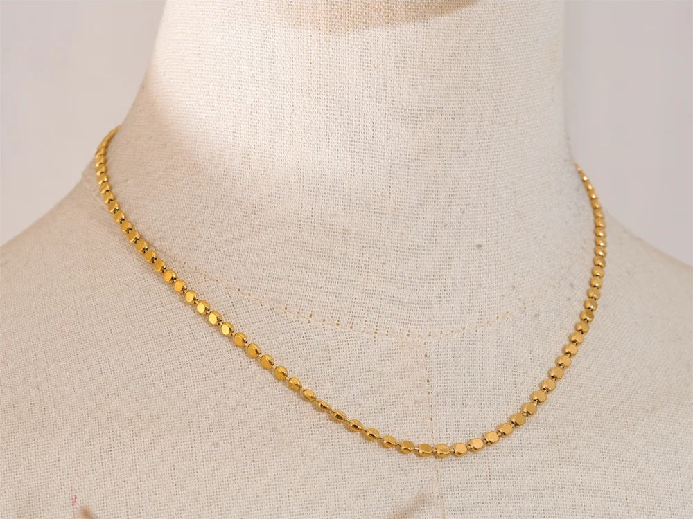 Bright square chain collar necklace women - product image