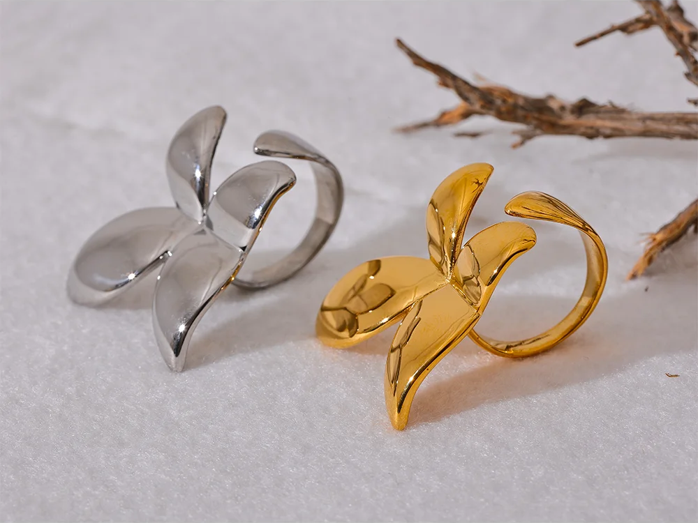 Butterfly contemporary waterproof fashion ring - product image