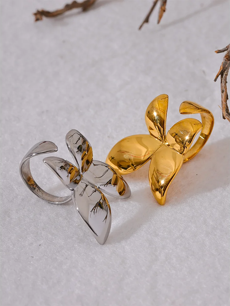 Butterfly contemporary waterproof fashion ring - product image