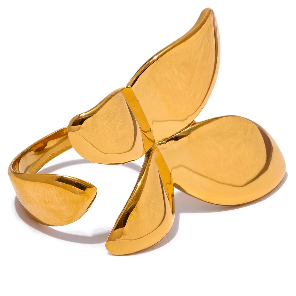 Butterfly contemporary waterproof fashion ring - product image