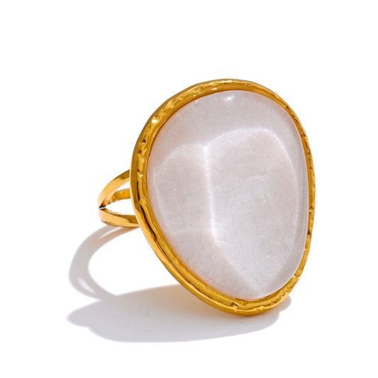 Candy multi-color resin adjustable summer ring - product image