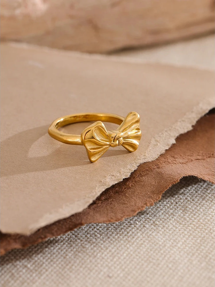 Casting bow knot fashion finger ring - product image