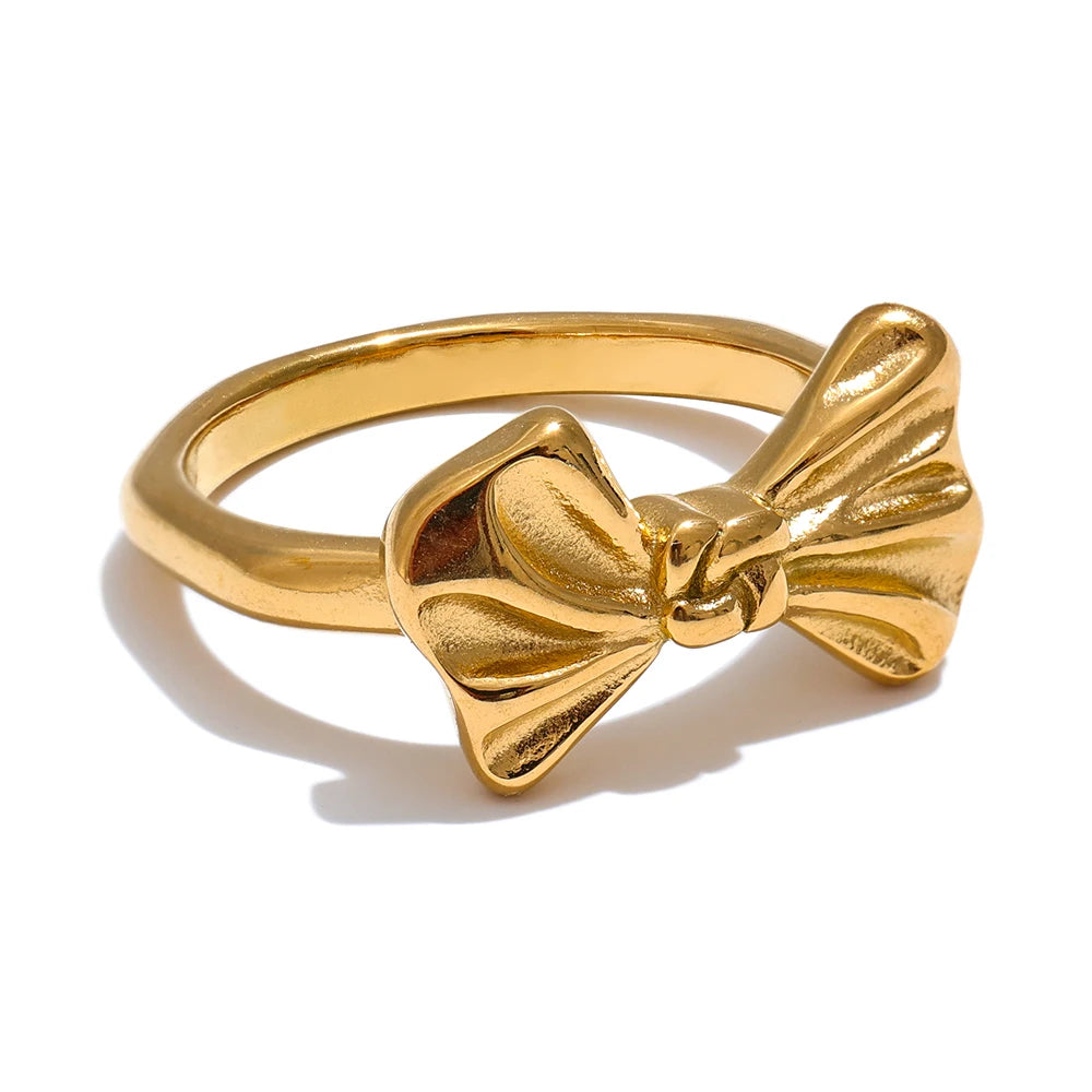 Casting bow knot fashion finger ring - product image