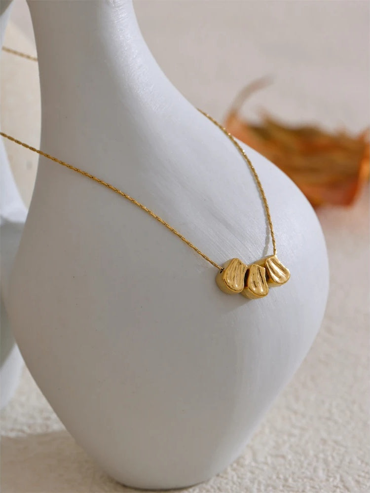 Casting metal stone abstract pendant necklace - product image