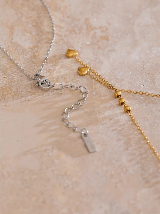 Chain drop heart love collar necklace - product image