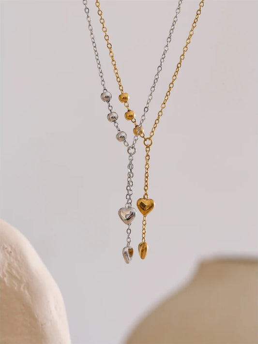 Chain drop heart love collar necklace - product image