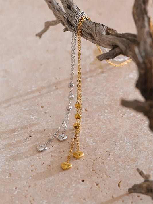 Chain drop heart love collar necklace - product image