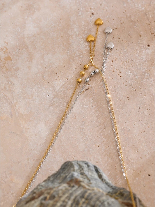 Chain drop heart love collar necklace - product image