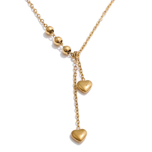 Chain drop heart love collar necklace - product image