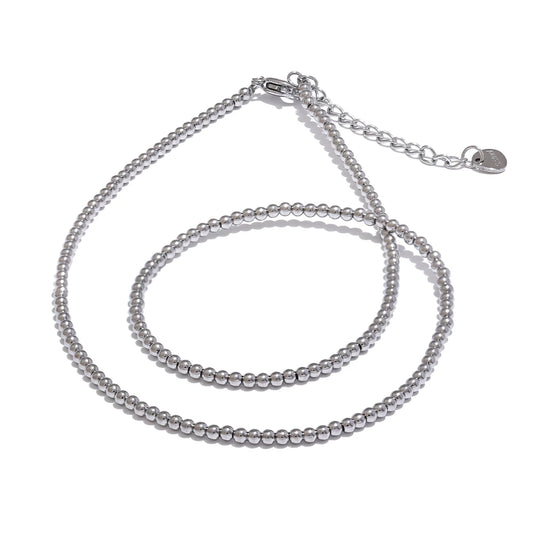 Chic beads handmade round chain necklace - product image