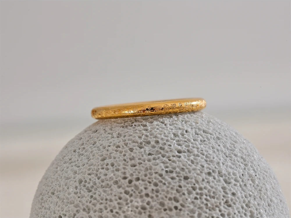 Chinese word fu lucky blessing ring - product image