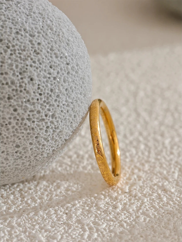 Chinese word fu lucky blessing ring - product image