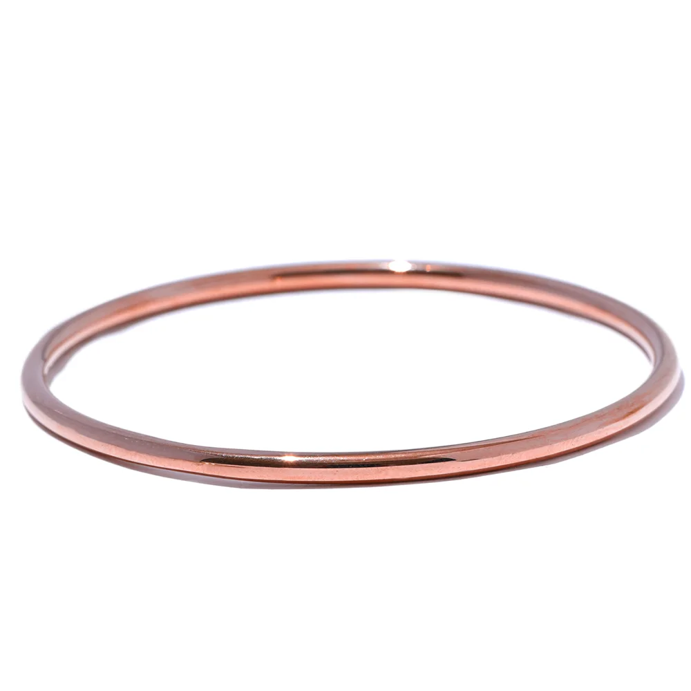 Classic round bangle stainless steel bracelet - product image