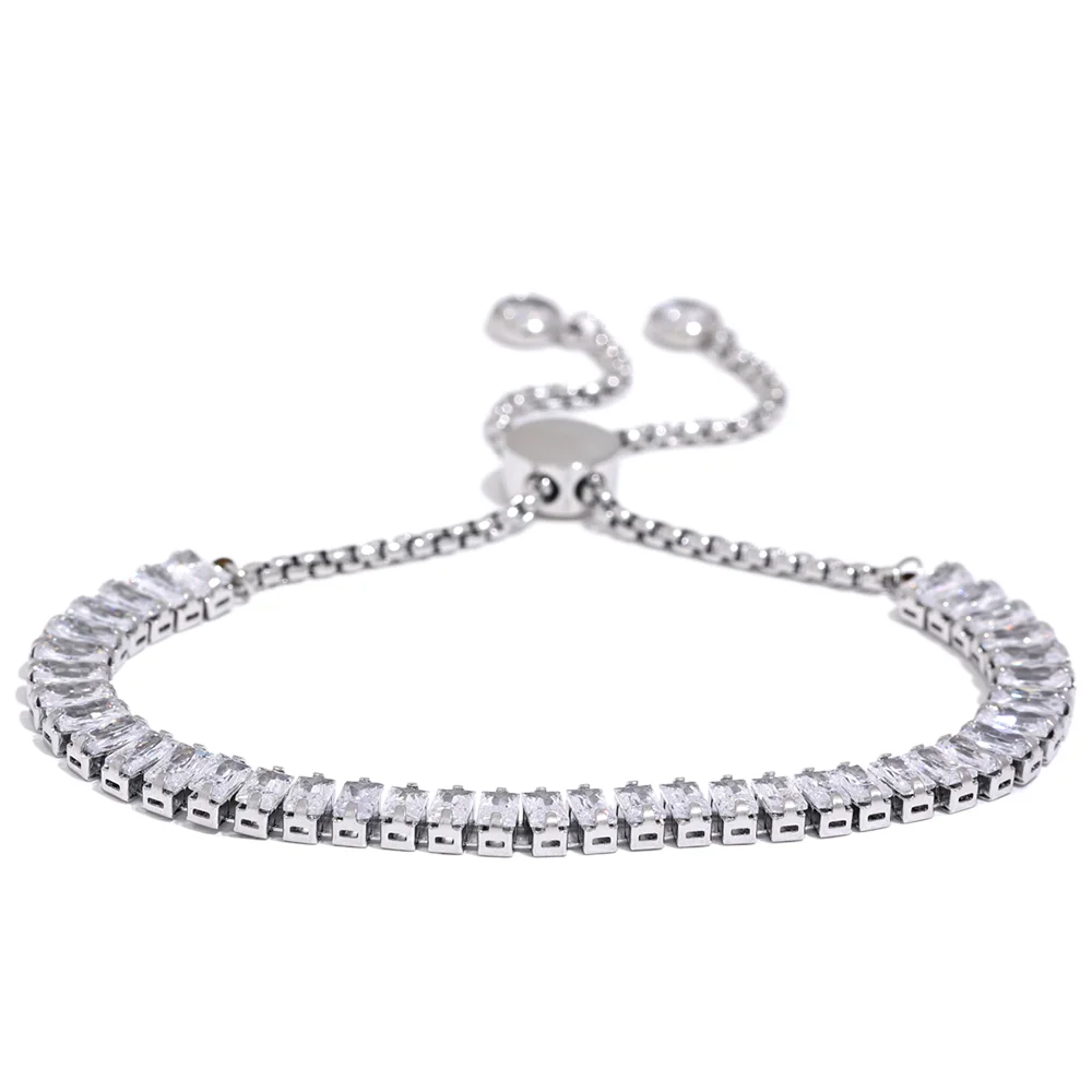 Colorful cubic zirconia chain bracelet - product image