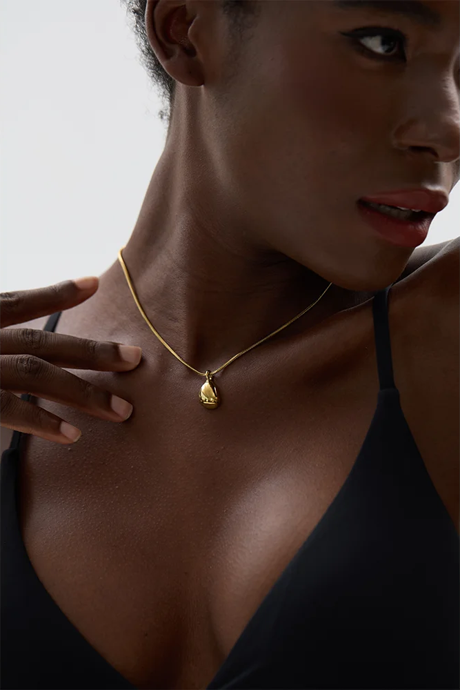 Contemporary pendant necklace stainless steel unisex - product image
