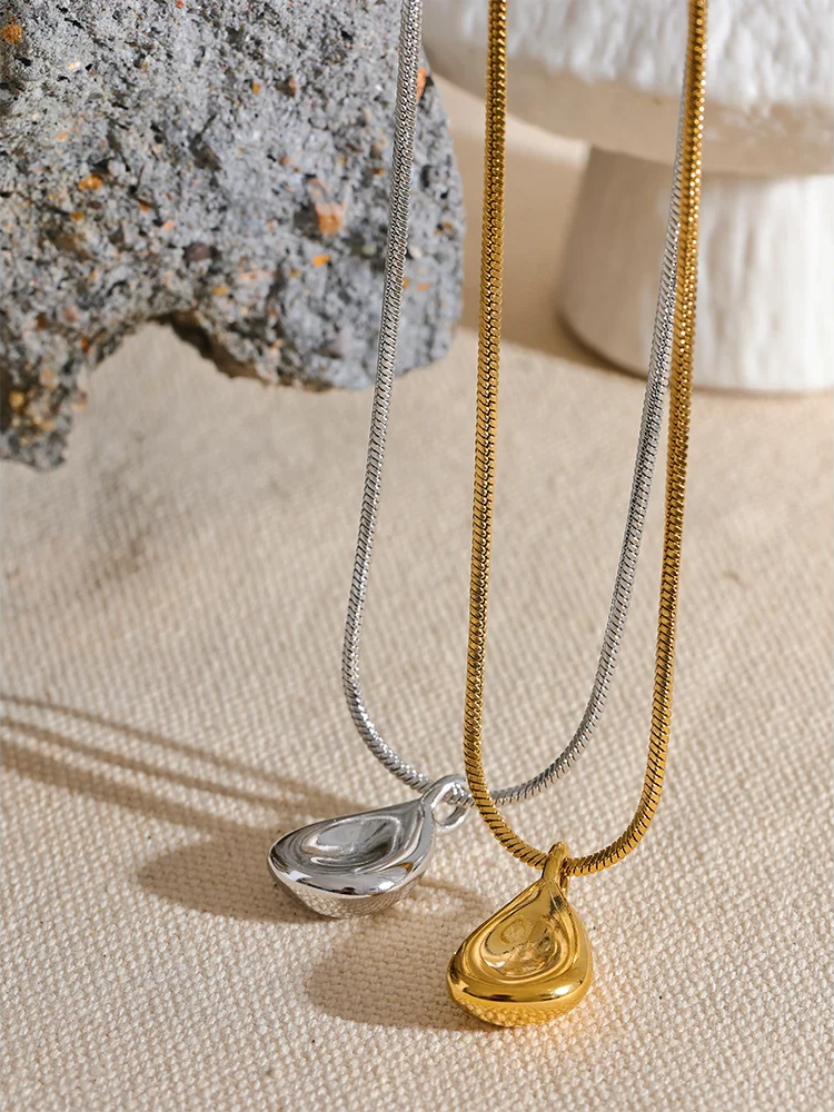Contemporary pendant necklace stainless steel unisex - product image