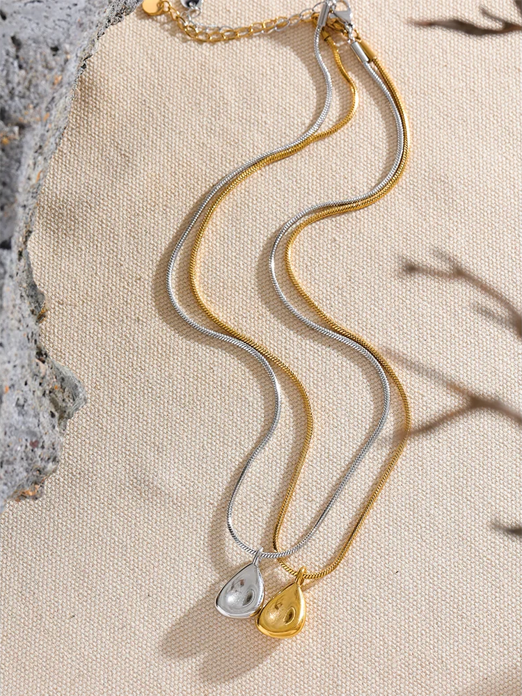 Contemporary pendant necklace stainless steel unisex - product image
