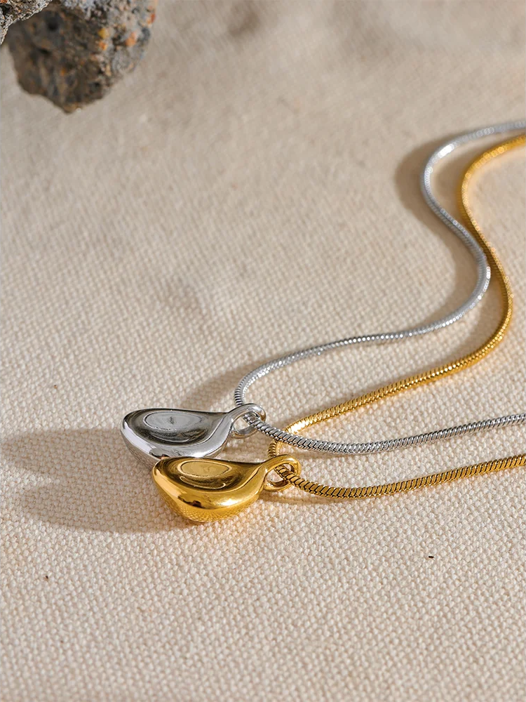 Contemporary pendant necklace stainless steel unisex - product image