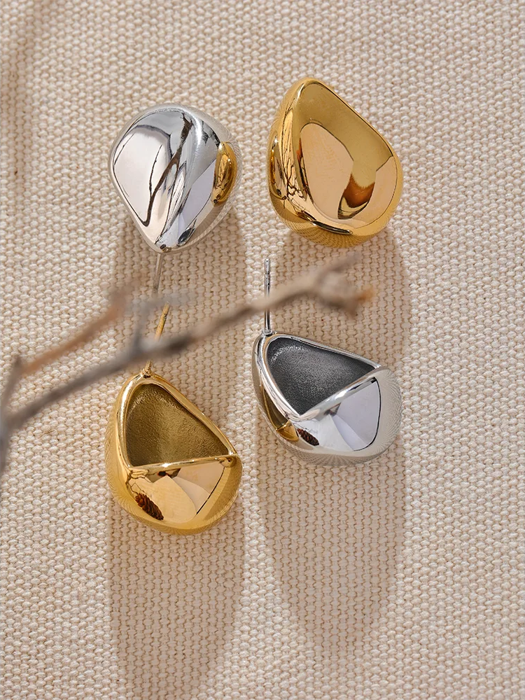 Creative minimalist hollow stud earrings women - product image