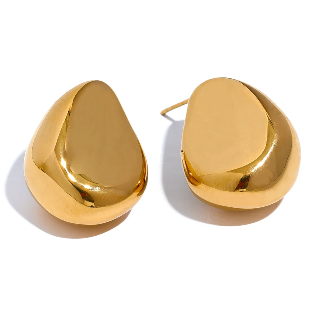 Creative minimalist hollow stud earrings women - product image