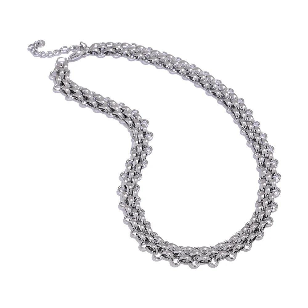 Cuban chain necklace bracelet jewelry set - product image