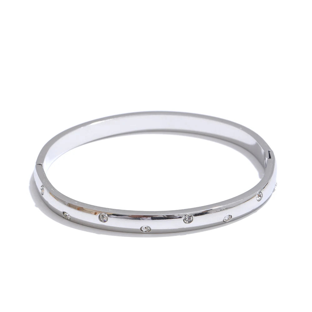 Cubic zirconia fashion bangle bracelet women - product image