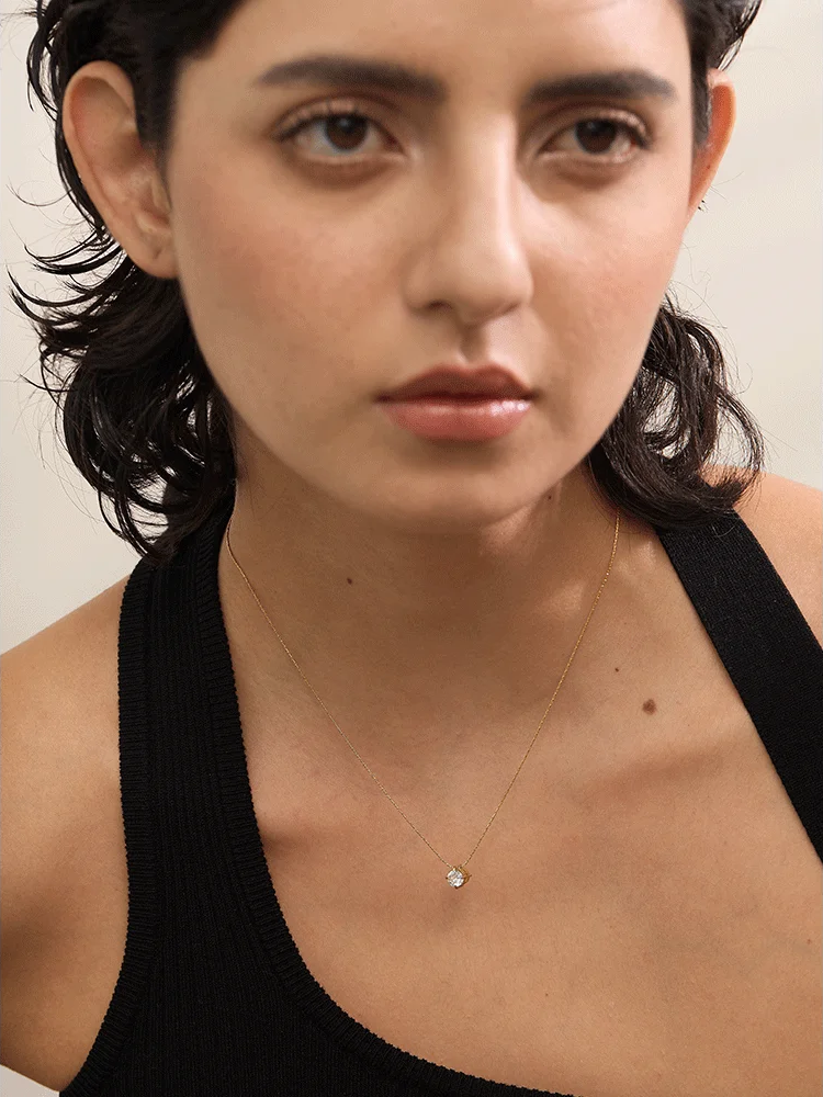Cubic zirconia modern pendant necklace women - product image