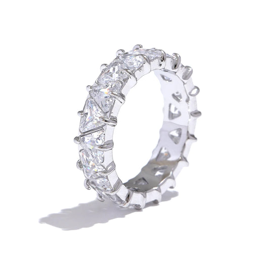 Delicate bling heart cubic zirconia ring - product image