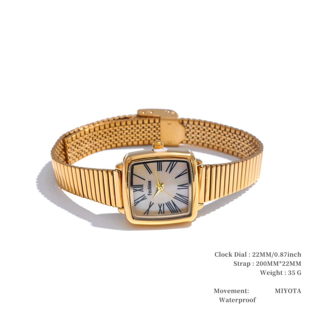 Digital square dial stainless steel ladies watch - product image