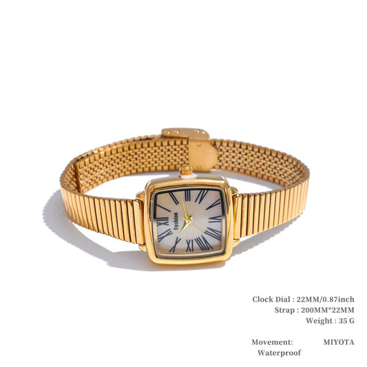 Digital square dial stainless steel ladies watch - product image