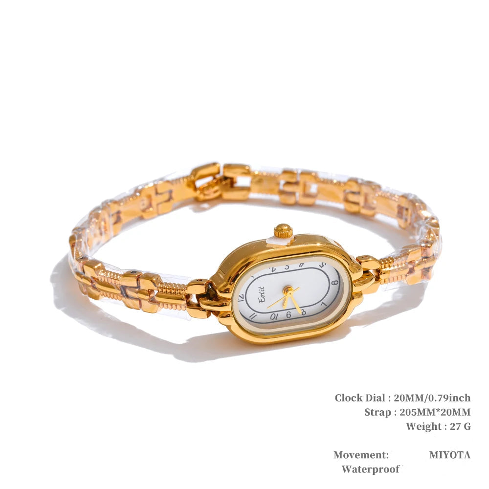 Digital square dial stainless steel ladies watch - product image