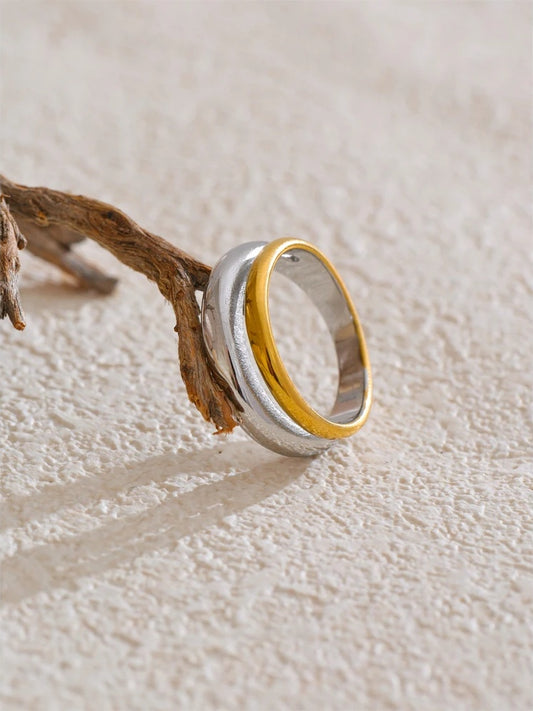 Double color abstract casting ring women fashion - product image