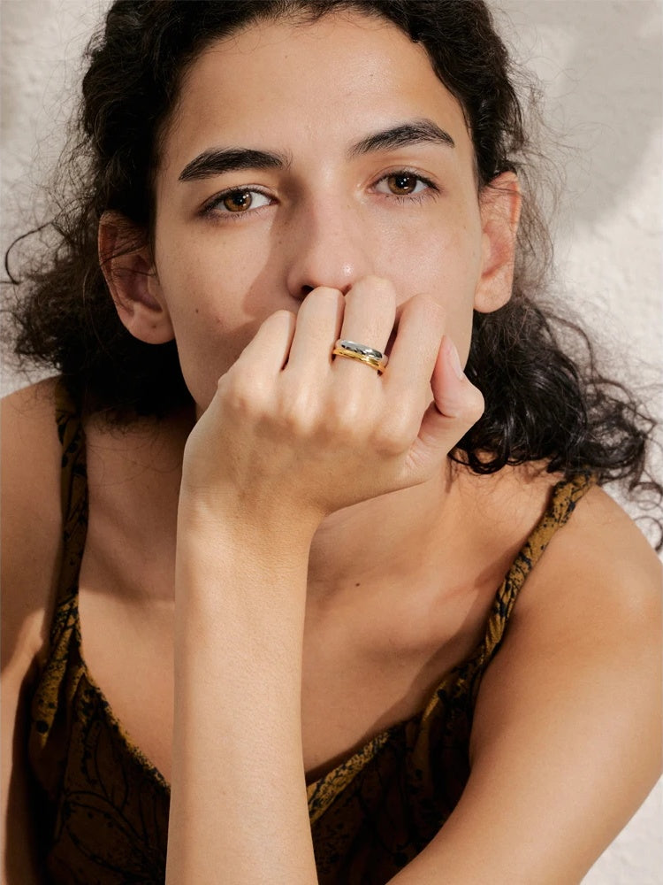 Double color fashion casting design ring - product image