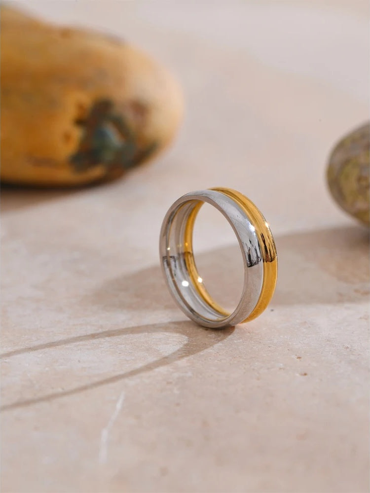 Double color fashion casting design ring - product image