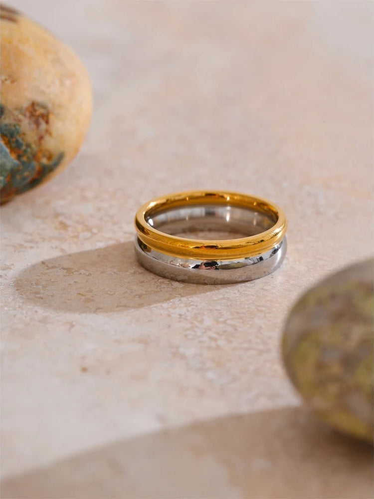 Double color fashion casting design ring - product image