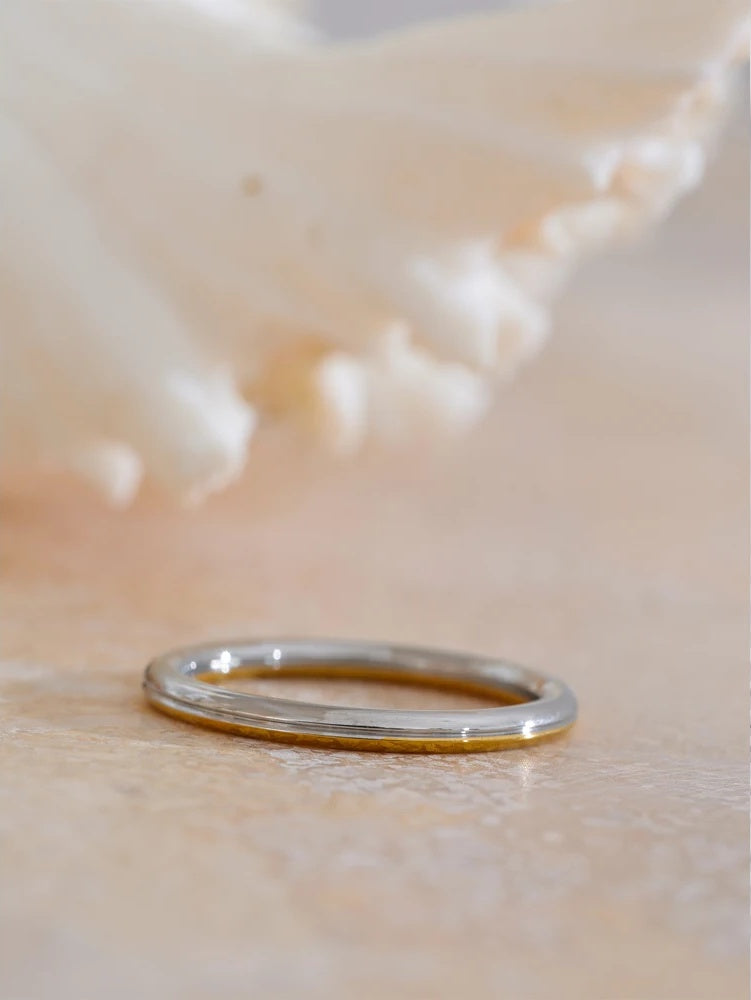 Double color technology contemporary finger ring - product image