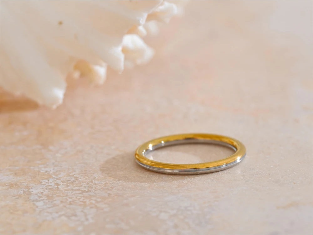 Double color technology contemporary finger ring - product image