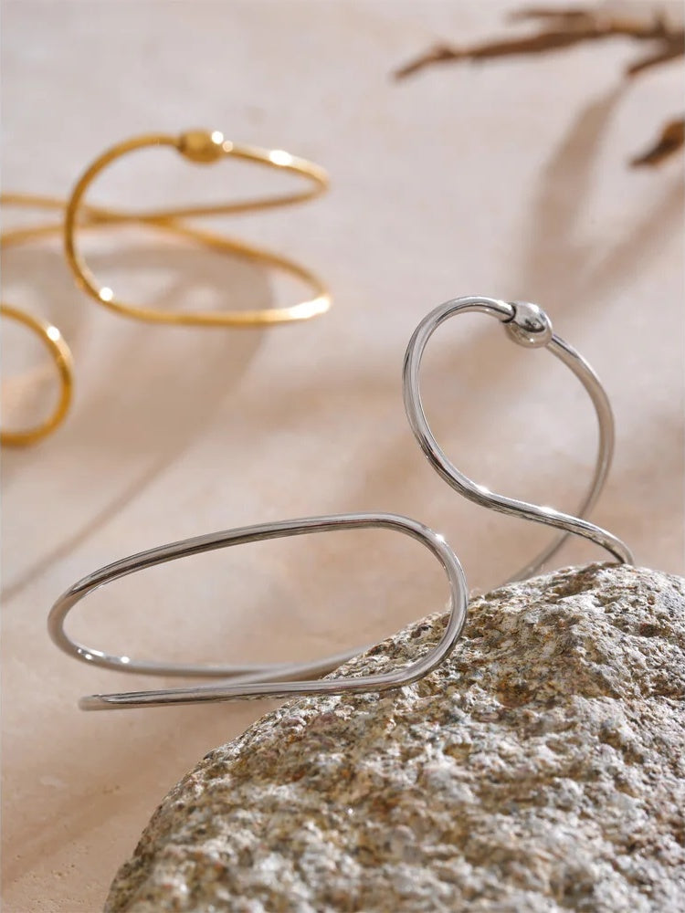 Double layered hollow cuff bracelet bangle - product image