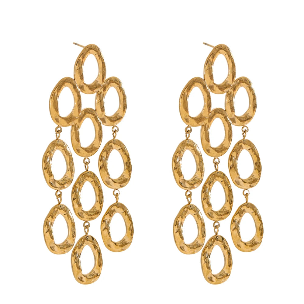 Drop dangle abstract statement earrings women - product image