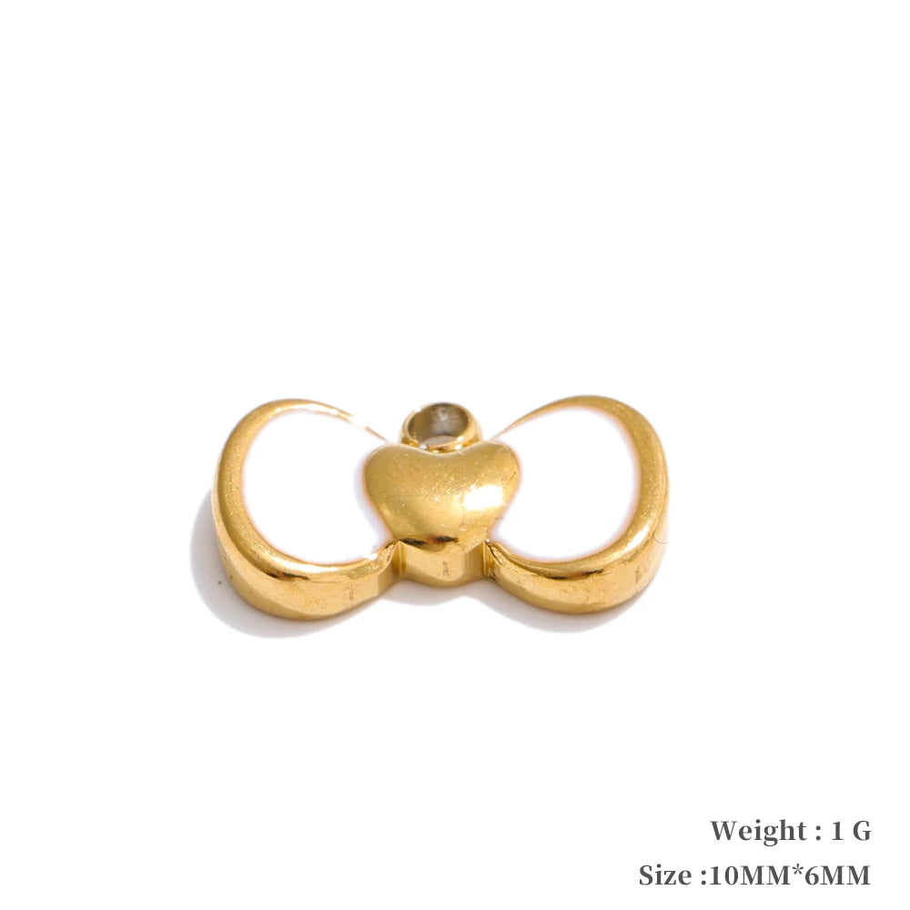 Enamel lemon strawberry heart flower charms - product image